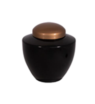 9000734 Mini fekete-bronz urna